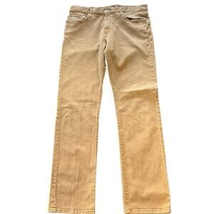 Eddie Bauer Dark Khaki Straight Leg Jeans Size 35x34